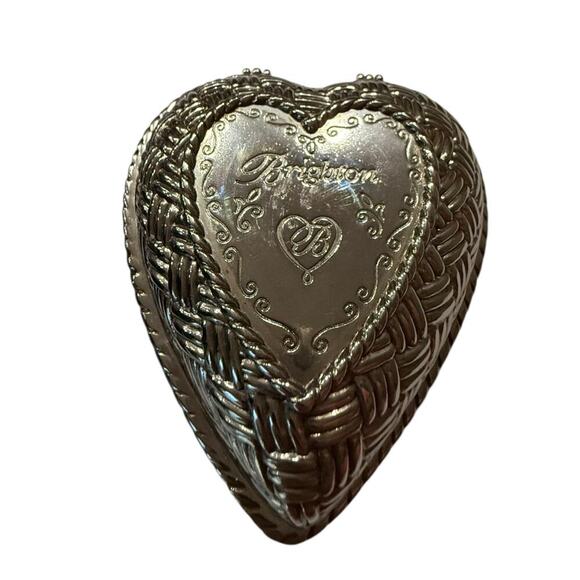 Brighton Silver Jewelry Trinket Heart Shaped Box Originally Contained Soap - Picture 4 of 5